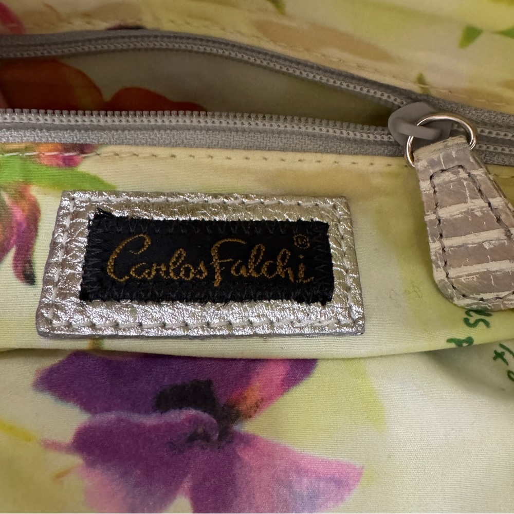 Carlos Falchi's Signature Tote in Grey Silver - Picture 10 of 13
